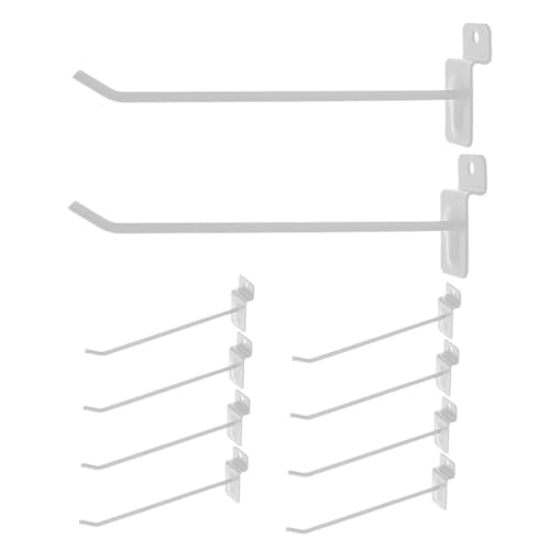 Mikinona 10 Stück Pegboard Haken 15cm Werkzeughaken für Lochwände Metallhaken für Supermarktregale Stabil und Tragfähig für Werkzeugorganisation und Warenpräsentation von Mikinona
