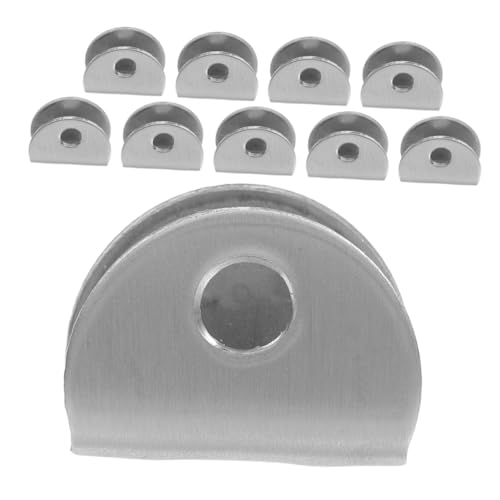 Mikinona 10 Stück Teiliges Edelstahllegierung Formstabil für Badezimmer und Salon Einfache Montage Minimalistisches Design Sichere Glasbefestigung für Wandspiegel und Glasbilder Mikinona 10 Stück Teiliges Edelstahllegierung Formstabil für Badezimmer und Salon Einfache Montage Minimalistisches Design Sichere Glasbefestigung für Wandspiegel und Glasbilder von Mikinona