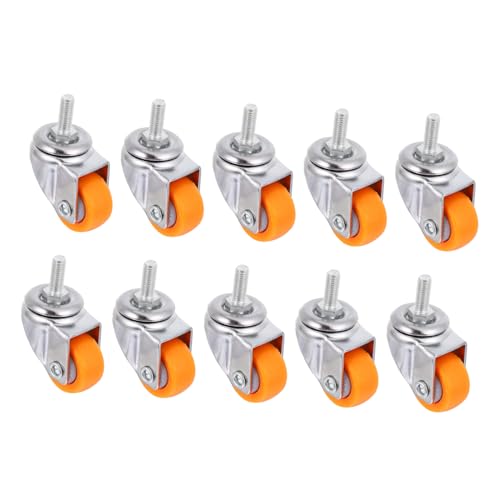 Mikinona 10 Stück Teiliges Nylon Möbelrollen mit Gewindestange Geräuschlose Drehbare Möbel Lenkrollen für Bürostühle Schränke Werkbänke und Heimgebrauch Mikinona 10 Stück Teiliges Nylon Möbelrollen mit Gewindestange Geräuschlose Drehbare Möbel Lenkrollen für Bürostühle Schränke Werkbänke und Heimgebrauch von Mikinona