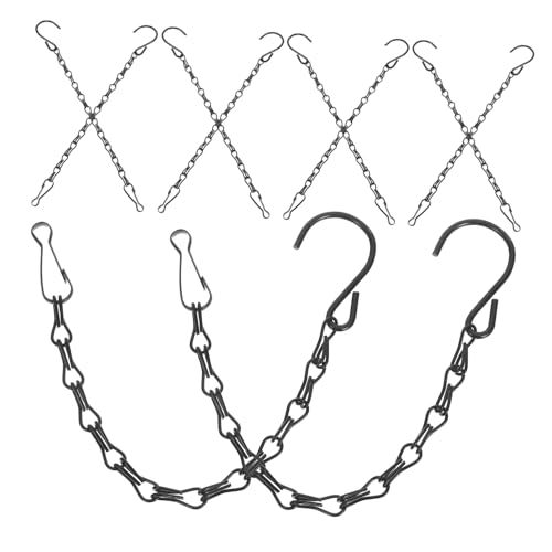 Mikinona 10 Stück Teiliges Schwarze Eisengelenkketten mit Haken Lange Dekorative Aufhängungsketten für Blumenhalter Vogelkäfige Pflanzgefäße Windspiele und Werbeschilder Robust und Mikinona 10 Stück Teiliges Schwarze Eisengelenkketten mit Haken Lange Dekorative Aufhängungsketten für Blumenhalter Vogelkäfige Pflanzgefäße Windspiele und Werbeschilder Robust und von Mikinona