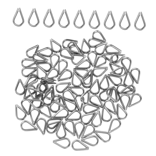 Mikinona 100 Stück Drahtseilschutzschnur Stahldrahtseilkauschen Robuste Seilkausche Metallkauschen Edelstahlkausche Für Drahtseil Edelstahl Takelagekausche Silber Mikinona 100 Stück Drahtseilschutzschnur Stahldrahtseilkauschen Robuste Seilkausche Metallkauschen Edelstahlkausche Für Drahtseil Edelstahl Takelagekausche Silber von Mikinona