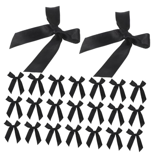 Mikinona 100 Stück Mini Satin Schleifen Schwarz Kleine Deko Schleifen für Kuchenverzierung Geschenkverpackung DIY Basteln Haarschmuck Hochzeit Weihnachtsdeko Mikinona 100 Stück Mini Satin Schleifen Schwarz Kleine Deko Schleifen für Kuchenverzierung Geschenkverpackung DIY Basteln Haarschmuck Hochzeit Weihnachtsdeko von Mikinona