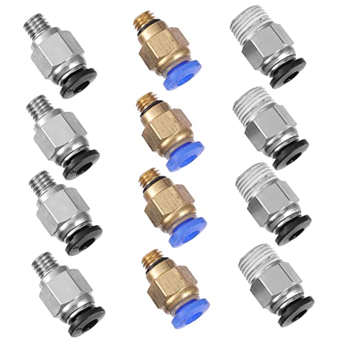 Mikinona 12 Stück Teiliges Pneumatisches Schnellkupplungs aus Messing Metalladapter für Drucker Kompatibel mit PU PE Schläuchen Langlebig und Hitzebeständig Einfache Montage im Engen Mikinona 12 Stück Teiliges Pneumatisches Schnellkupplungs aus Messing Metalladapter für Drucker Kompatibel mit PU PE Schläuchen Langlebig und Hitzebeständig Einfache Montage im Engen von Mikinona