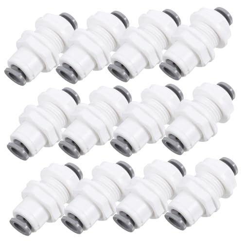 Mikinona 12 Stück Teiliges Ro Wasserrohr Verbindungsset Schnellkupplungen Push to connect Durchführungsverschraubungen aus Robustem Kunststoff für Umkehrosmoseanlagen Einfache Installation Mikinona 12 Stück Teiliges Ro Wasserrohr Verbindungsset Schnellkupplungen Push to connect Durchführungsverschraubungen aus Robustem Kunststoff für Umkehrosmoseanlagen Einfache Installation von Mikinona