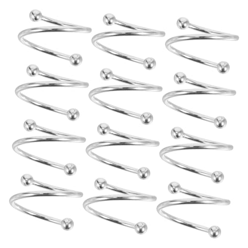 Mikinona 12 Stück Teiliges Silber Spiral-doppelperlen-Design Stilvolle Serviettenhalter für Hochzeit Bankett Tischdekoration Vielseitig für Restaurant und Zuhause von Mikinona