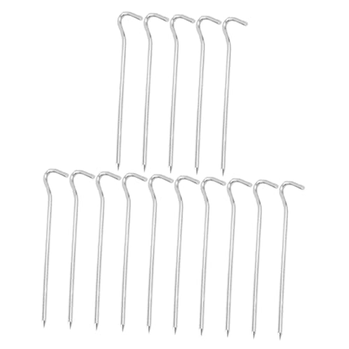Mikinona 15 Stück Aluminium Zelt Heringe Fragezeichenform Outdoor Camping Erdanker für Zelte zum Befestigen von Planen Pavillons und Gartenanlagen von Mikinona