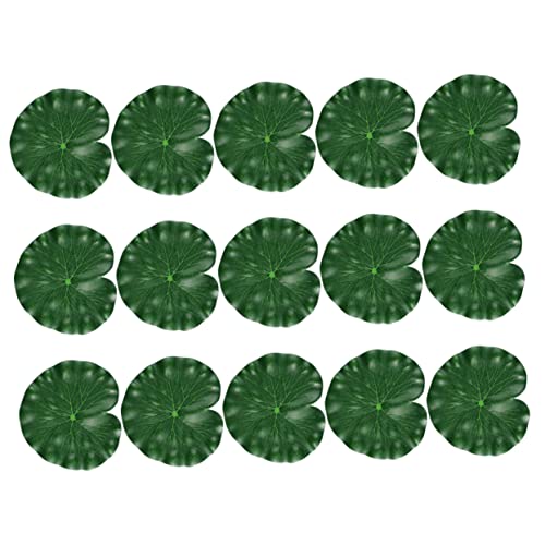 Mikinona 15 Stück Künstliche Lotusblätter aus Eva für Teich und Pooldekoration Realistische Simulation von Wasserpflanzen Langlebig und Wiederverwendbar für DIY Projekte und von Mikinona