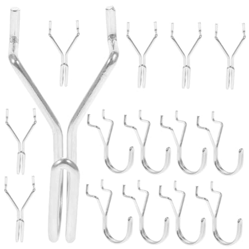 Mikinona 15 Stück Teiliges Metallhaken Stecktafeln Schwere Ausführung Doppelte J haken Langlebig und Rostfrei als Wandhalterung für Garage Werkstatt und Haushalt Einfache Montage Mikinona 15 Stück Teiliges Metallhaken Stecktafeln Schwere Ausführung Doppelte J haken Langlebig und Rostfrei als Wandhalterung für Garage Werkstatt und Haushalt Einfache Montage von Mikinona