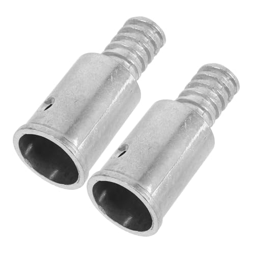 Mikinona 2 Stück Aluminiumlegierung Gewindeadapter für Besenstiele und Verlängerungsstangen Robuster Stielverbinder mit Schraub Nietbefestigung für Holz und Aluminiumgriffe von Mikinona