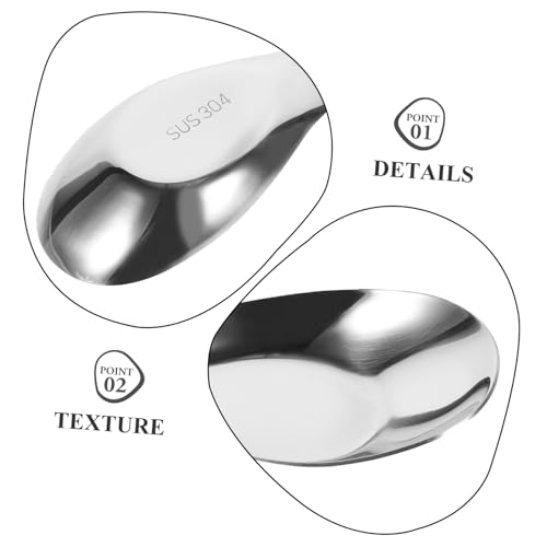 Mikinona 2 Stück Edelstahl Flaches Löffel Kratzfest Spülmaschinengeeignet Vielseitig Einsetzbar für Suppen Desserts Servieren in Haushalt Restaurant Kantine Mikinona 2 Stück Edelstahl Flaches Löffel Kratzfest Spülmaschinengeeignet Vielseitig Einsetzbar für Suppen Desserts Servieren in Haushalt Restaurant Kantine von Mikinona