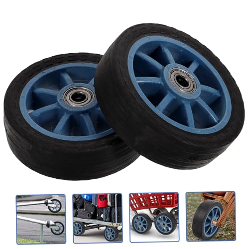 Mikinona 2 Stück Große Robuste Ersatzräder für und Rollator Verschleißfest mit Stahlkugellager Vielseitig für Einkaufstrolleys und Handwagen Einfache Anbringung Langlebig und Stabil bei von Mikinona