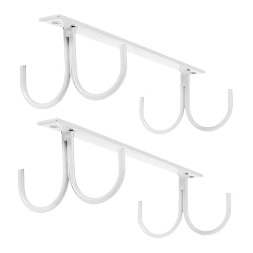 Mikinona 2 Stück Hängender Becher-organizer aus Robustem Metall mit Haken Platzsparender Tassenhalter für Küchenschränke Minimalistisches Design Praktischer Ordnungshelfer für Kaffee von Mikinona
