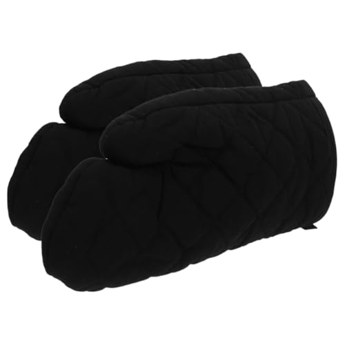 Mikinona 2 Stück Hitzebeständige Ofenhandschuhe aus Dickem Baumwollstoff Hitzebeständig Ergonomisch Waschbar und Wiederverwendbar für Backen Kochen und Mikrowellenofen der Küche von Mikinona