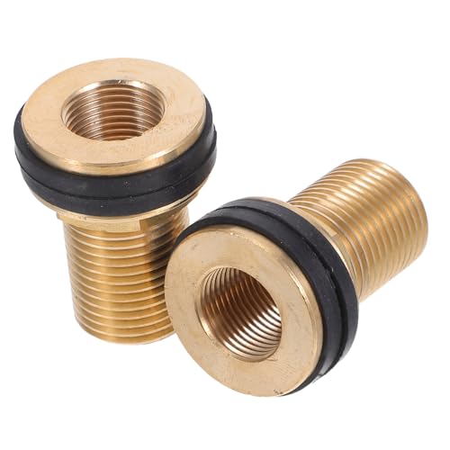 Mikinona 2 Stück Messing Adapter Außengewinde zu Innengewinde mit Gummidichtung Langlebiger Gewindefitting für Wassertanks Aquarien und Holzbottiche Präzise Dichtungsanschlüsse Einsetzbar Mikinona 2 Stück Messing Adapter Außengewinde zu Innengewinde mit Gummidichtung Langlebiger Gewindefitting für Wassertanks Aquarien und Holzbottiche Präzise Dichtungsanschlüsse Einsetzbar von Mikinona
