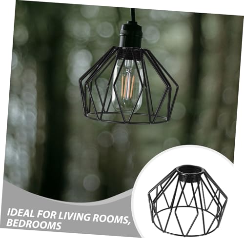Mikinona 2 Stück Schwarze Metall Vogelkäfig Lampenschirme Industrieller Pendelleuchten-abdeckung Robuste Drahtkonstruktion Modernes Vintage Design für Wohnraumbeleuchtung Mikinona 2 Stück Schwarze Metall Vogelkäfig Lampenschirme Industrieller Pendelleuchten-abdeckung Robuste Drahtkonstruktion Modernes Vintage Design für Wohnraumbeleuchtung von Mikinona