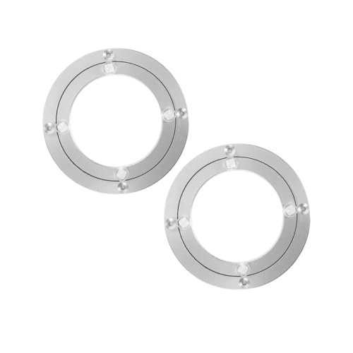 Mikinona 2 Stück Teiliges Aluminiumlegierung Drehbares Turntable Bearing Schwerlast Silent Servierteller Lagerplatte für Esstisch Drehbare Servierplatte für Große Versammlungen und Mikinona 2 Stück Teiliges Aluminiumlegierung Drehbares Turntable Bearing Schwerlast Silent Servierteller Lagerplatte für Esstisch Drehbare Servierplatte für Große Versammlungen und von Mikinona