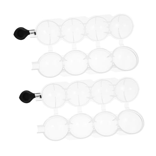 Mikinona 2 Stück Teiliges Eiswürfelform Runde Eiskugeln Eiswürfelform für Whisky Cocktails Getränke DIY Eisball Maker mit Deckel Leicht zu Entnehmen für Bar und Zuhause von Mikinona