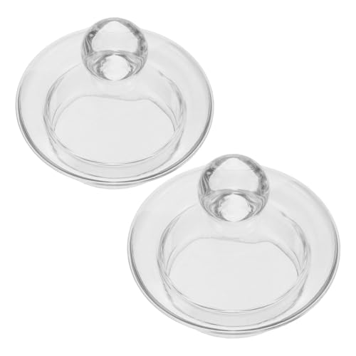 Mikinona 2 Stück Teiliges Glasdeckel für Whiskey und Brandy Gläser Staubdichtes Transparentes Zubehör Passend für Weinglas und Cocktailbecher Stilvolles Design für Bar und Zuhause von Mikinona
