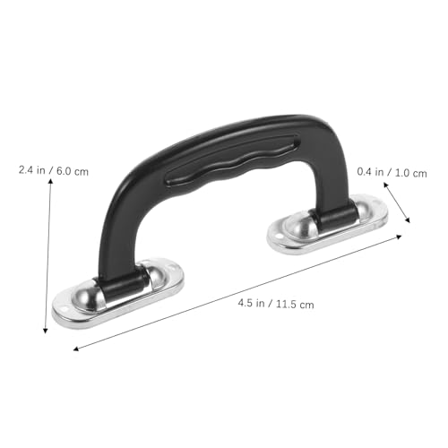 Mikinona 2 Stück Teiliges Koffergriff Robustem Kunststoff und Metall Ersatzgriff für Reisekoffer Werkzeugkoffer und Gepäck Ergonomisch Langlebig Schwarz Einfache Montage von Mikinona