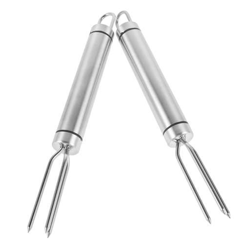 Mikinona 2 Stück Teiliges Maiskolbenhalter Robuste Grillgabeln mit Sicherheitsverschluss für Camping und Bbq Einfache Handhabung und Design von Mikinona