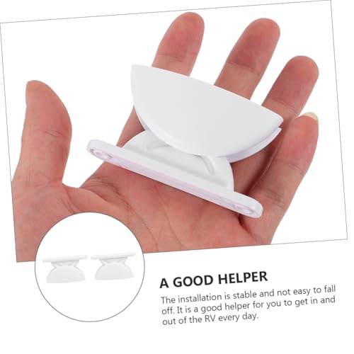 Mikinona 2 Stück Teiliges Türfeststeller aus Robustem Kunststoff Wetterfester Türstopper für Wohnmobile und Wohnwagen Weißer Türhalter zur Sicheren Türfixierung Praktisches Rv Zubehör für von Mikinona