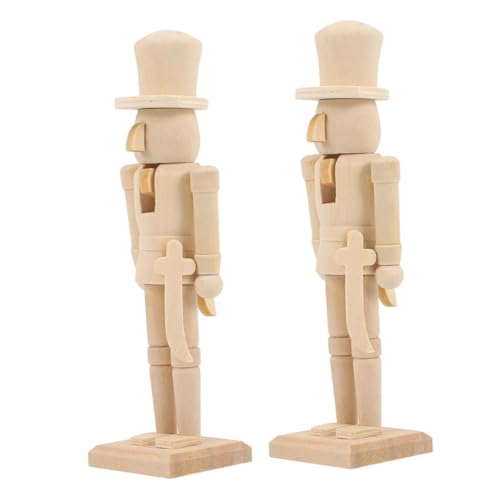 Mikinona 2 Stück Unlackierter Holz Soldat Figurine DIY Bastelset Weihnachtsdeko zum Bemalen Holz Figur Ornament für Weihnachten und Wohnraumgestaltung Mikinona 2 Stück Unlackierter Holz Soldat Figurine DIY Bastelset Weihnachtsdeko zum Bemalen Holz Figur Ornament für Weihnachten und Wohnraumgestaltung von Mikinona