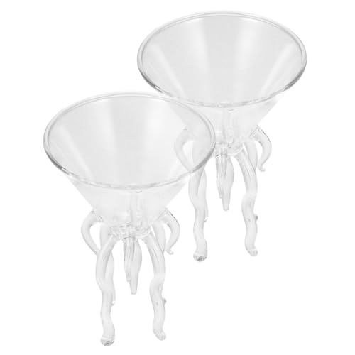 Mikinona 2stücke Cocktail-gläser Aus Glas Transparente Quallenbecher Kreative Glasbecher Für Partys Und Besondere Anlässe Als Margarita-gläser Oder Cocktailbecher Geeignet von Mikinona