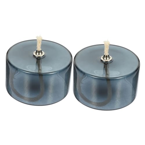 Mikinona 2 Stücke Glas Öl Lampe Petroleum Lampe Für Hochzeit Hause Flache Basis Für Stabilität Mikinona 2 Stücke Glas Öl Lampe Petroleum Lampe Für Hochzeit Hause Flache Basis Für Stabilität von Mikinona