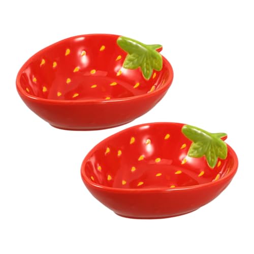 Mikinona 2 Stücke Keramik Erdbeer Schälchen Kleine Servierschalen für Snacks Desserts Obst Teller Dekorativ Leicht zu Reinigen für Küche und Party Mikinona 2 Stücke Keramik Erdbeer Schälchen Kleine Servierschalen für Snacks Desserts Obst Teller Dekorativ Leicht zu Reinigen für Küche und Party von Mikinona