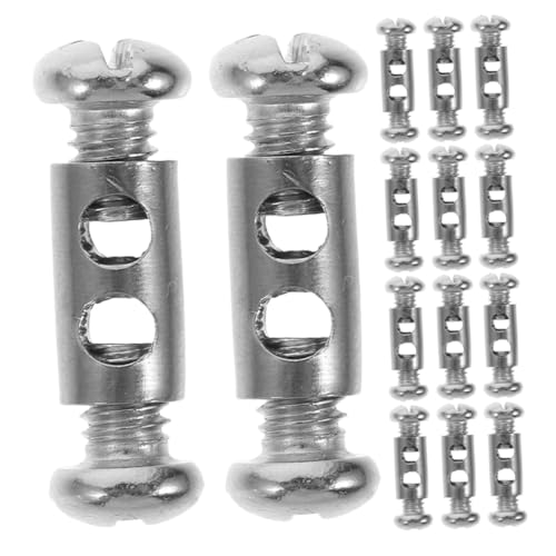 Mikinona 20 Stück Teiliges Edelstahl-drahtseilklemmen- Doppelte Lochklemmen für Seile Robuste Kabelhalter für Lampenaufhängung und Vielseitige Drahtseilbefestigung Wiederverwendbar von Mikinona