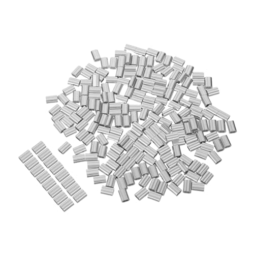 Mikinona 200 Stück Aluminium Crimphülsen Doppelhülsen Drahtseil Presshülsen für Stahlseil Kabelschlaufen Outdoor Wetterfest Stark und Vielseitig von Mikinona