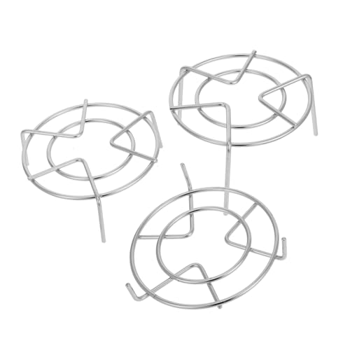 Mikinona 3 STÜCKE Dampfgareinsatz Teiliges mit Hohen Ständern Stabiler Dreifüßler Topfständer für Elektrische Schnellkochtöpfe Langlebig Rostfrei Passend für Dampftöpfe und Induktionsherde von Mikinona