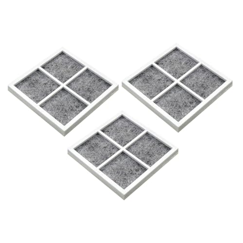 Mikinona 3 Stück Aktivkohlefilter Teiliges Kompatibel mit Lg Serie Kühlschrank Luftfilter zur Geruchsneutralisation Einfache Installation ohne Werkzeug Langlebiger Ersatzfilter für Frische von Mikinona
