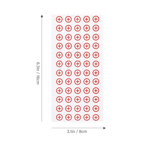 Mikinona 4 Blätter PVC Batterieaufkleber Rot Blau Selbstklebend Batteriepol Kennzeichnung Stromverteiler Sicherungskasten Aufkleber für Positive Negative Pole Elektrische Geräte von Mikinona