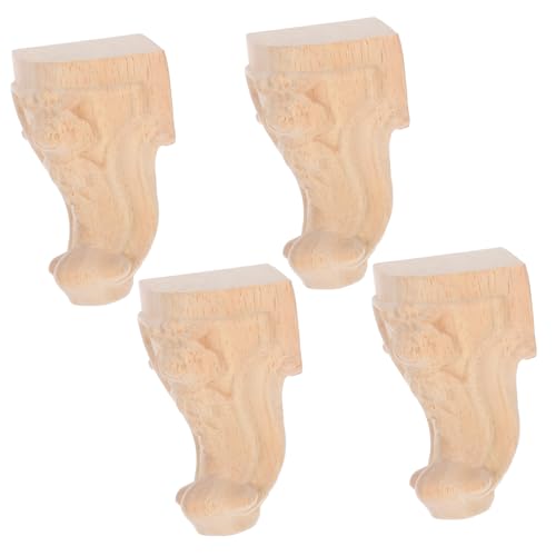 Mikinona 4stücke Holzmöbelfüße Kurze Tischbeine Aus Holz Ersatz-möbelbeine Holzbeine Für Möbel Möbelbein Tischbein Für Esstische Und Badezimmerschränke von Mikinona