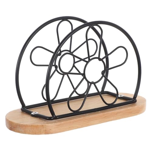 Mikinona 4 Stück Edelstahl Serviettenhalter mit Blumen-design Freistehend und Stabil Serviettenspender für Esstisch Küche Restaurant Feier Bauernhaus-stil für Picknick und Bar von Mikinona