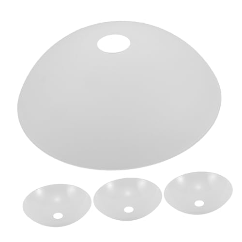 Mikinona 4 Stück Halbkreisförmige PVC Lampenschirme Minimalistisches Design Passend für Schlafzimmer und Wohnzimmer Dekorative Abdeckung für Deckenleuchten Sanfte Lichtdiffusion von Mikinona