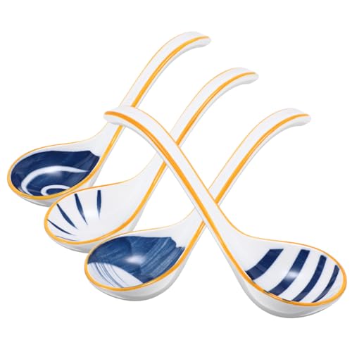 Mikinona 4 Stück Keramik suppenschalen Asiatischem Blumendesign Langlebige Hitzebeständige Löffel für Ramen Wontons Vielseitig Einsetzbar Beim Verzehr Mikinona 4 Stück Keramik suppenschalen Asiatischem Blumendesign Langlebige Hitzebeständige Löffel für Ramen Wontons Vielseitig Einsetzbar Beim Verzehr von Mikinona