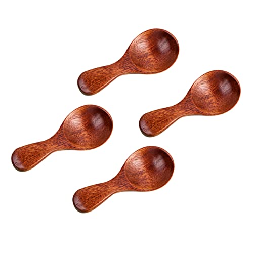Mikinona 4 Stück Kurze Holzlöffel für Mini Holzlöffel aus Nachhaltigem Nanmu Holz Glatte Oberfläche Multifunktional für Eiscreme Milchpulver Suppe und Desserts Mikinona 4 Stück Kurze Holzlöffel für Mini Holzlöffel aus Nachhaltigem Nanmu Holz Glatte Oberfläche Multifunktional für Eiscreme Milchpulver Suppe und Desserts von Mikinona