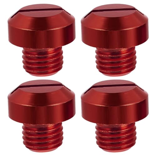 Mikinona 4 Stück Motorrad Spiegel Schrauben Langlebige Rückspiegel Loch Stopfen aus Robustem Material Einfache Montage ohne Werkzeug Passend für Motorräder Rote Gewindeschrauben mit Mikinona 4 Stück Motorrad Spiegel Schrauben Langlebige Rückspiegel Loch Stopfen aus Robustem Material Einfache Montage ohne Werkzeug Passend für Motorräder Rote Gewindeschrauben mit von Mikinona