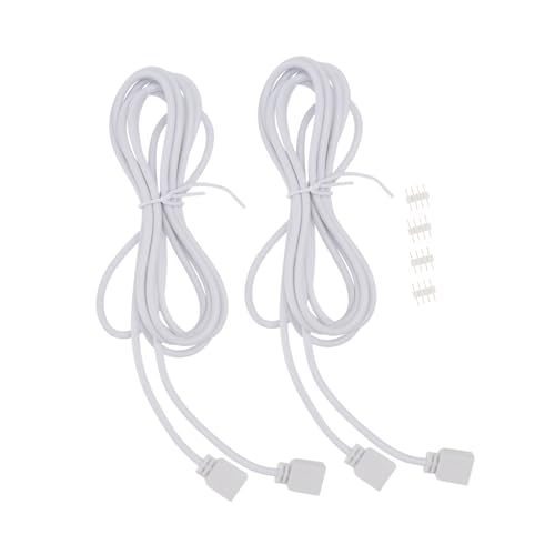 Mikinona 4 Stück Rgb Verlängerungskabel Doppelendig mit Pin Steckern für Smd LED Lichtband Flexibles PVC Kabel Einfache Installation ohne Löten Verlängerungskabel für LED von Mikinona