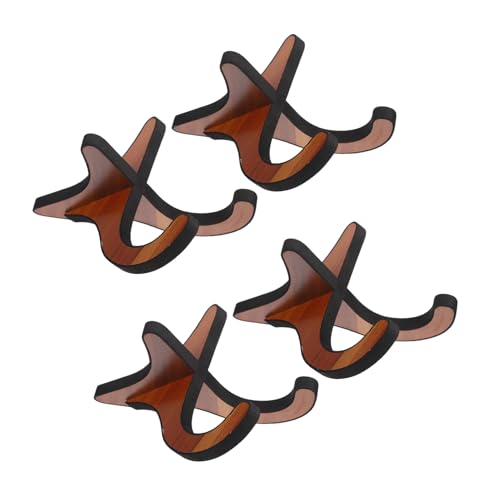 Mikinona 4 Stück Teiliges Faltbares Holzständer Ukulele Gitarre Banjo und Violine Kompakter Tragbarer Musikinstrumentenhalter mit Elegantem Design und Vielseitiger Kompatibilität in von Mikinona
