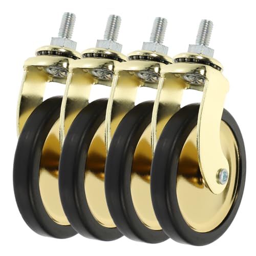 Mikinona 4 Stück Teiliges Goldene Möbelrollen Lenkrollen mit Flexibler Rotation und Geräuschlosem Lauf für Stühle Schreibtische und Unterschränke Einfach zu Montieren und Vielseitig Mikinona 4 Stück Teiliges Goldene Möbelrollen Lenkrollen mit Flexibler Rotation und Geräuschlosem Lauf für Stühle Schreibtische und Unterschränke Einfach zu Montieren und Vielseitig von Mikinona