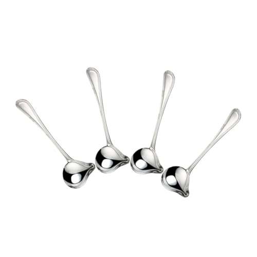Mikinona 4 Stück Teiliges Saucenlöffel Set mit Ausguss Kleine Schöpfkelle mit Langem Griff Präzise Portionsgabe Kratzfest Spülmaschinengeeignet für Küche und Service von Mikinona