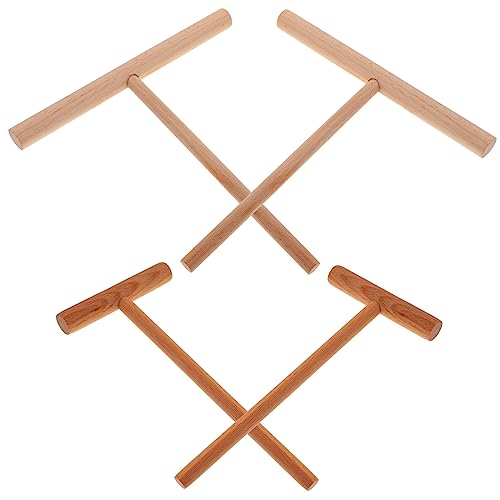 Mikinona 4 Stück Teiliges Set Holz Crepe Verteiler Pancake Teigverteiler Manuell Gleichmäßige Verteilung Einfache Handhabung für Crepes Pfanne für Familie und Restaurantgebrauch von Mikinona