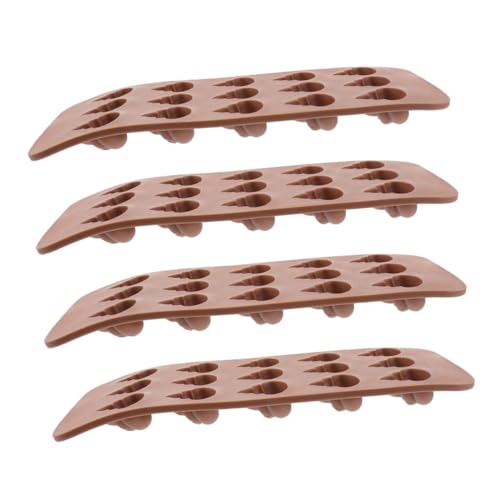 Mikinona 4 Stück Teiliges Silikonformen Fach Backform Poop Design Flexibel Antihaft Für DIY Schokolade Bonbons Pudding Eiswürfel Kuchen Dessert Und Seife von Mikinona