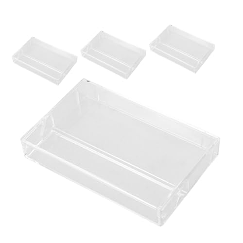 Mikinona 4 Stück Transparente Kassettentaschen Aufbewahrungsbox aus Robustem Kunststoff Retro Kassettenhüllen zum Schutz Ordentlichen Organisation als Ersatz für Beschädigte von Mikinona