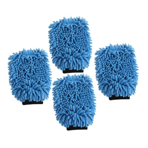 Mikinona 4 Stück Waschhandschuhe Auto Mikrofaser Chenille Reinigungshandschuhe Kratzfest mit Netzstruktur Gepolstert Ergonomisch für Autopflege Rv Bus Pickup Mikinona 4 Stück Waschhandschuhe Auto Mikrofaser Chenille Reinigungshandschuhe Kratzfest mit Netzstruktur Gepolstert Ergonomisch für Autopflege Rv Bus Pickup von Mikinona