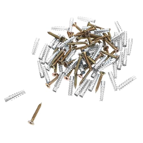 Mikinona 40 Sätze Teiliges Trockenbau dübel Schrauben Metall expansionsanker mit Gezahntem Design Verzinkt für Schwere Lasten Stabile Wandbefestigung Geeignet für Zufällige Farbe von Mikinona