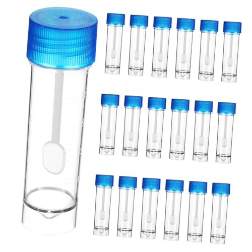 Mikinona 40 Stück Bequemer Probensammler Probenbehälter Probenentnahmebecher Medizinische Stuhlprobe Töpfe Stuhlprobenbecher Stuhlprobentöpfe Stuhlsammelbehälter Transparent von Mikinona